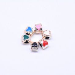 アクリルビーズ エポ付き 円筒形 ハート 8×10mm【50ヶ】