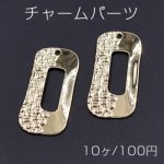 チャームパーツ 長方形 17×34mm 1穴 ゴールド【10ヶ】