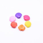アクリルビーズ 貝殻 カラーミックス 10×12mm 【500g（約1666ヶ）】