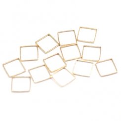 フレームパーツ スクエア ゴールド 12x12mm(10ヶ)