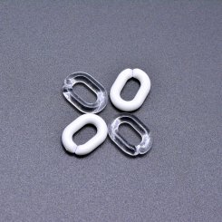 アクリルチェーンパーツ クリア オーバル 14×19mm 【100ヶ】