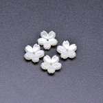 アクリルビーズ フラワー 五弁花 パールホワイト 4×11mm 【100ヶ】