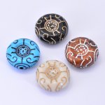 アクリルビーズ アンティーク調 コイン型 24mm【500g】