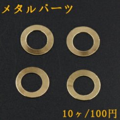 メタルパーツ プレート 丸フレーム 穴なし 17mm ゴールド【10ヶ】