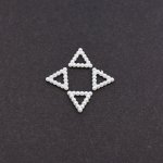 アクリルパーツ 三角形 パール風 12x12mm ホワイト【50ヶ】