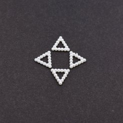 アクリルパーツ 三角形 パール風 12x12mm ホワイト【50ヶ】