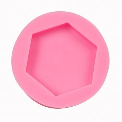 シリコンモールド 六角形 ピンク 85x15mm【2ヶ】