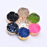【20ヶ】樹脂チャーム シェルパウダー封入 丸型 1カン 12×16mm
