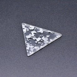 アクリルチャーム 三角形 银箔入 クリア 3×39mm 【50ヶ】