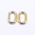 アクリルチェーンパーツ 中抜きオーバル穴な ゴールド 16×27mm【50ヶ】