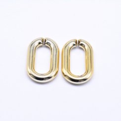 アクリルチェーンパーツ 中抜きオーバル穴な ゴールド 16×27mm【50ヶ】
