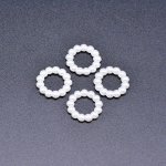 アクリルパーツ デコパーツ 丸型 パール風 ホワイト2×14mm【100g（約500ヶ）】