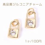 高品質ジルコニアチャーム ロックB 5.5×9.5mm ゴールド【1ヶ】