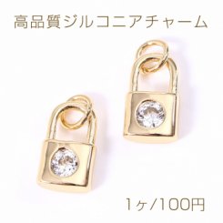 高品質ジルコニアチャーム ロックB 5.5×9.5mm ゴールド【1ヶ】