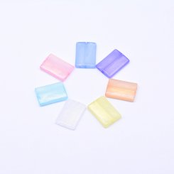アクリルビーズ 長方形 ラメ入り 20×28mm【100ヶ】