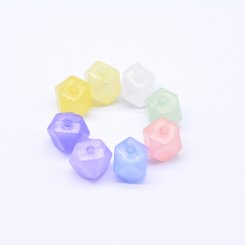 アクリルビーズ 不規則 ラメ入り 10×12mm【100ヶ】
