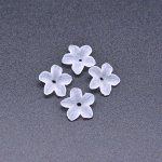 アクリルビーズ フラワー 五弁花 半クリア 4×11mm 【100ヶ】