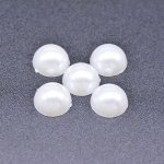 プラスチックパール ラウンドカボション パールホワイト 5×10mm 【500g】