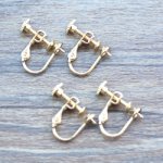 イヤリング金具 5mm玉4 ゴールド