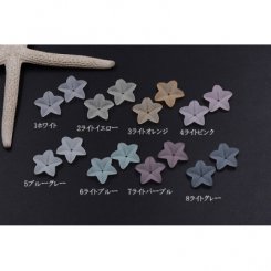 アクリルパーツ スクラブ 花形 穴あり 17×17mm 全8色【30ヶ】
