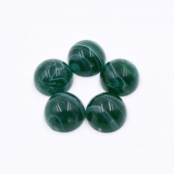 樹脂貼付けパーツ 円形 15x15mm グリーン【50ヶ(約61g)】