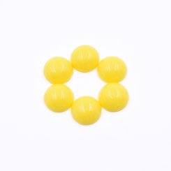 樹脂貼付けパーツ 円形 12x12mm イエロー【50ヶ(約27g)】