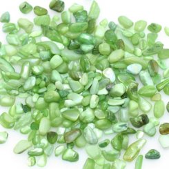 染色シェル貝 さざれ石(穴なし) ライトグリーン 5-7mm(50g)