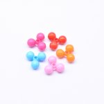 アクリルビーズ 3連丸型 カラーミックス 6×13mm 【500g（約1086ヶ）】
