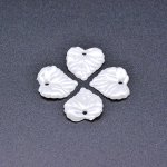 アクリルチャーム 葉形 パールホワイト 16×16mm 【100ヶ】
