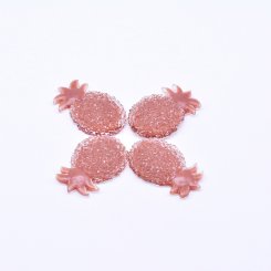 樹脂カボション デコパーツ パイナップル 貼付けパーツ つぶつぶ ワインレッド 18×29mm【20ヶ】