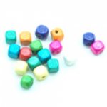 ウッドビーズ　カラーミックス キューブ 8mm(100g)