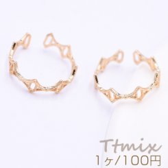 リング 指輪 デザインリング 透かし レース 5×19mm ゴールド【1ヶ】