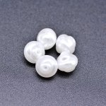 ABS製 パールビーズ 丸型 ライトオレンジ 7×8mm 【100ヶ】