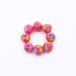 樹脂ビーズ 円形 12x12mm ピンク【50ヶ(約48g)】
