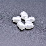 ABS製 パールビーズ 不規則 パールホワイト 3×5mm 【100ヶ】