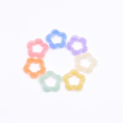 樹脂貼付けパーツ 5弁花 22x22mm 【20ヶ(約20g)】