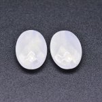 アクリルビーズ オーバル ラメ入り ホワイト 13×19mm【100ヶ】