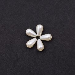 ABS製 パールビーズ 雫型 4x8mm ベージュ【500g(約8350ヶ)】
