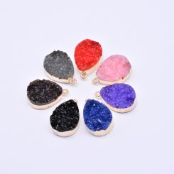 【20ヶ】樹脂チャーム シェルパウダー封入 しずく型 1カン 18×26mm