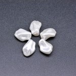 ABS製 パールビーズ 不規則 パールホワイト 9×13mm 【100ヶ】