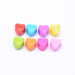アクリルビーズ ハート カラーミックス10×11mm 【500g】