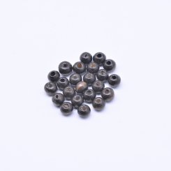 ウッドビーズ 丸玉 ダークブラウン 4×5mm【500g（約14000ヶ）】