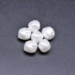 ABS製 パールビーズ 不規則 パールホワイト 9×10mm 【100ヶ】