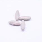 アクリルビーズ 筋入りライス クリーム 7×19mm【500g（約990ヶ）】