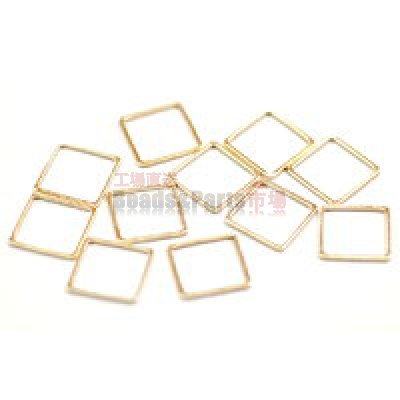 フレームパーツ スクエア ゴールド 15x15mm(10ヶ)