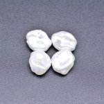 ABS製 パールビーズ 不規則 パールホワイト 10×12mm 【100ヶ】