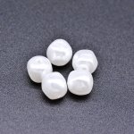 ABS製 パールビーズ 不規則 パールホワイト 8×8mm 【100ヶ】