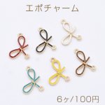 エポチャーム リボン 2カン 15×21mm ゴールド【6ヶ】