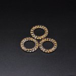 アクリルパーツ アンティーク調 丸フレーム 35mm クリア/ゴールド【500g（約350ヶ）】