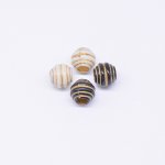 アクリルビーズ アンティーク調 螺旋模様入り丸玉 10×11mm【500g（約870ヶ）】